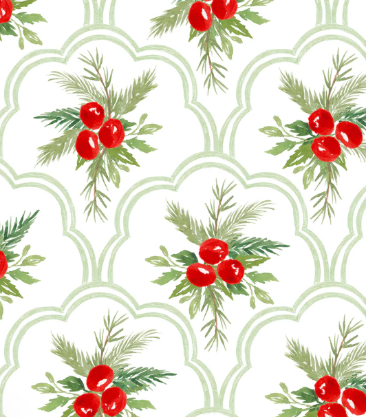 Scalloped Christmas Berries- La Marca Edition
