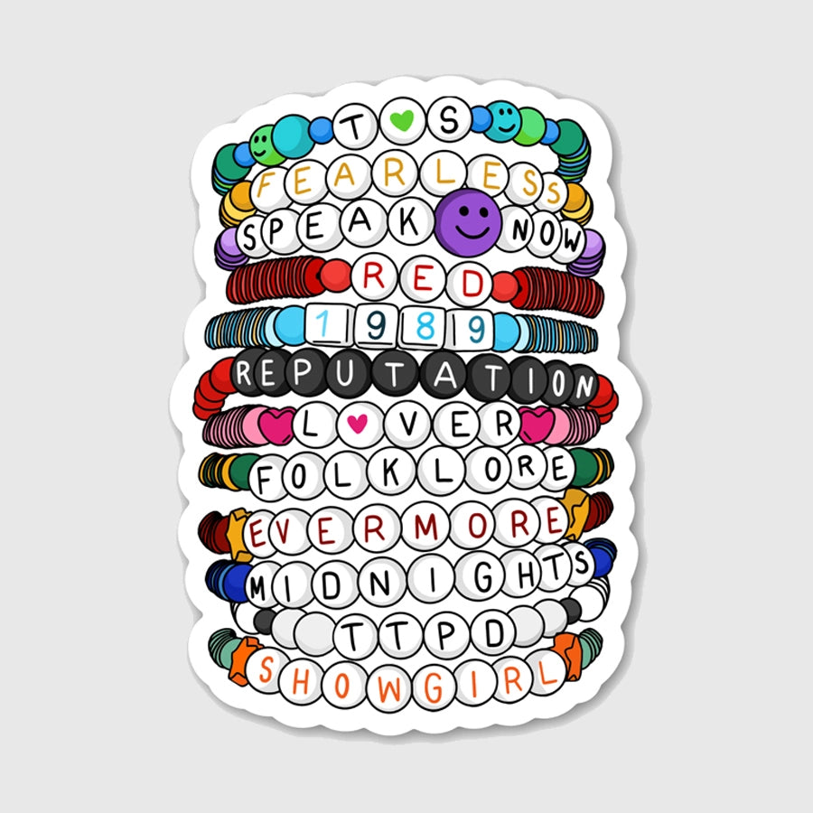 Eras Friendship Bracelets Sticker with Showgirl