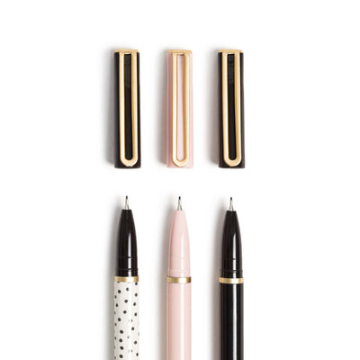 U Brands Catalina Porous Felt Tip Pens, Dots & Stripes