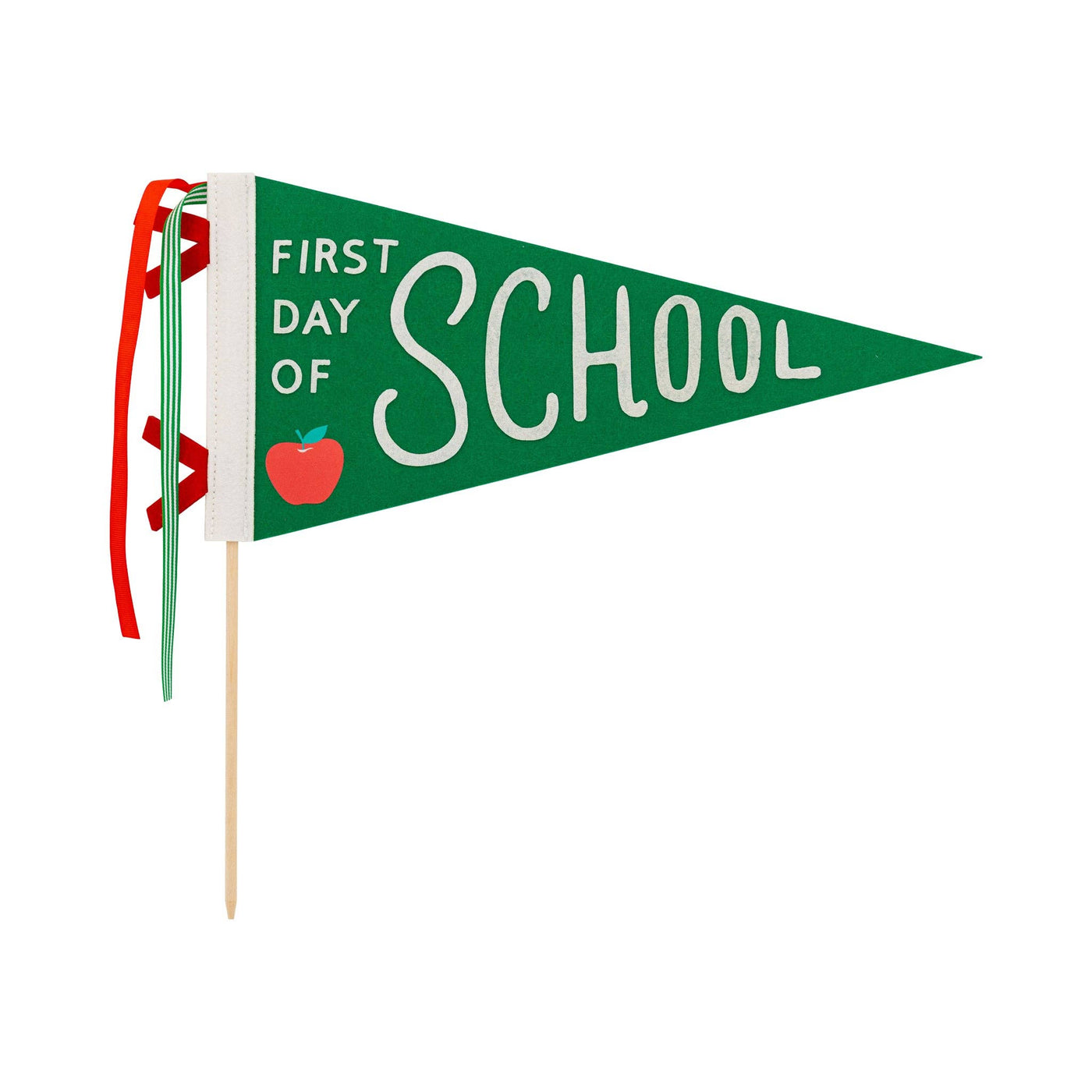 First Day Felt Pennant with Ribbon Fringe