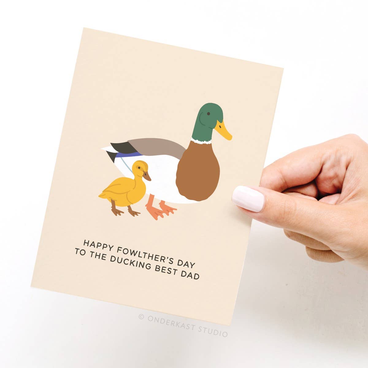 Happy Fowlther’s Day Mallard Duck Greeting Card