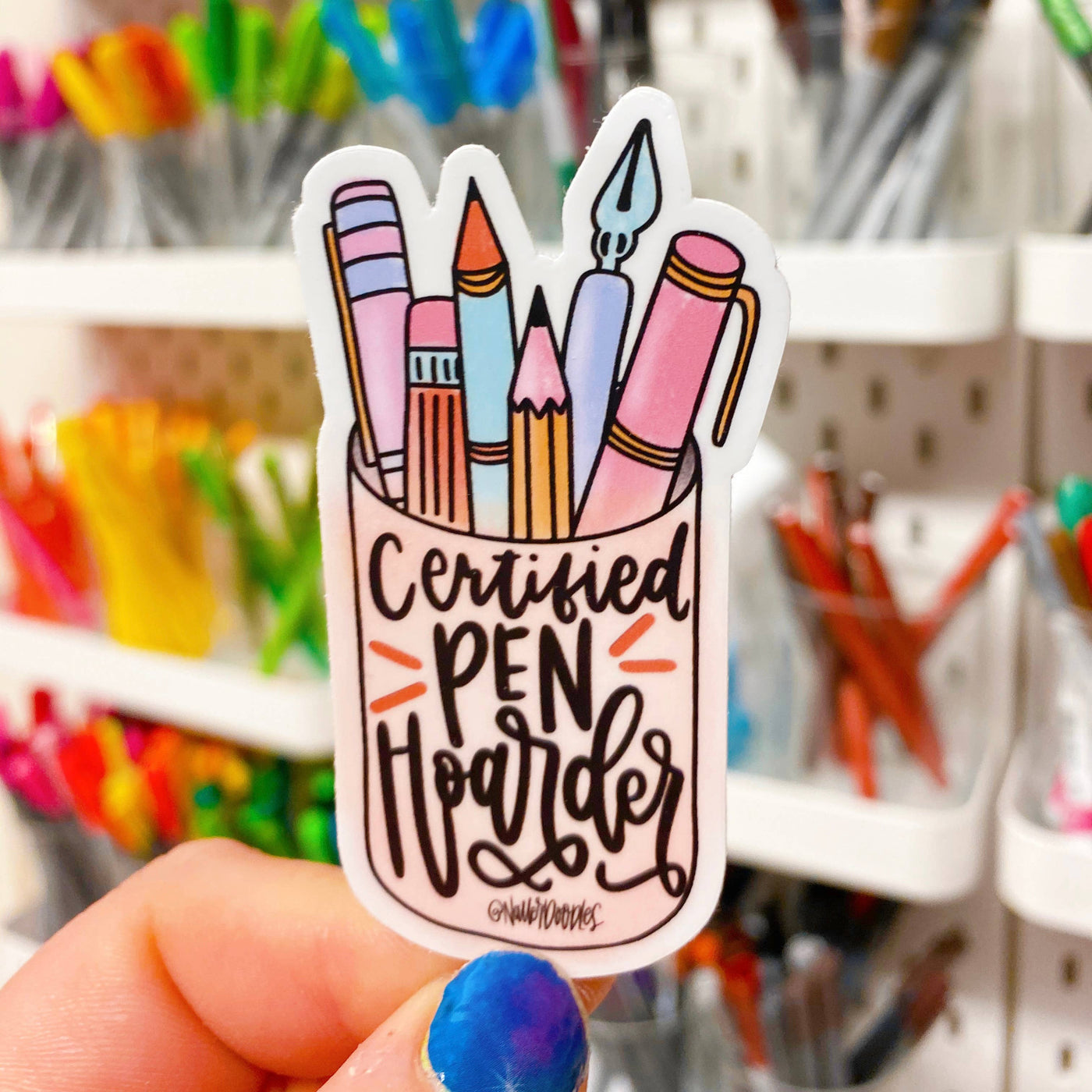 Certified Pen Hoarder Sticker