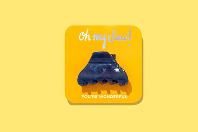 Claw Hair Clip on Affirmation Card - "You're Wonderful!"