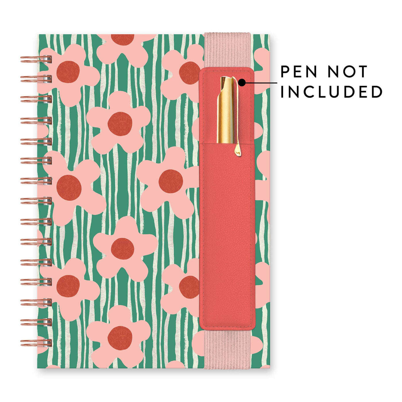 Reigning Flowers Notebook with Pen Pocket