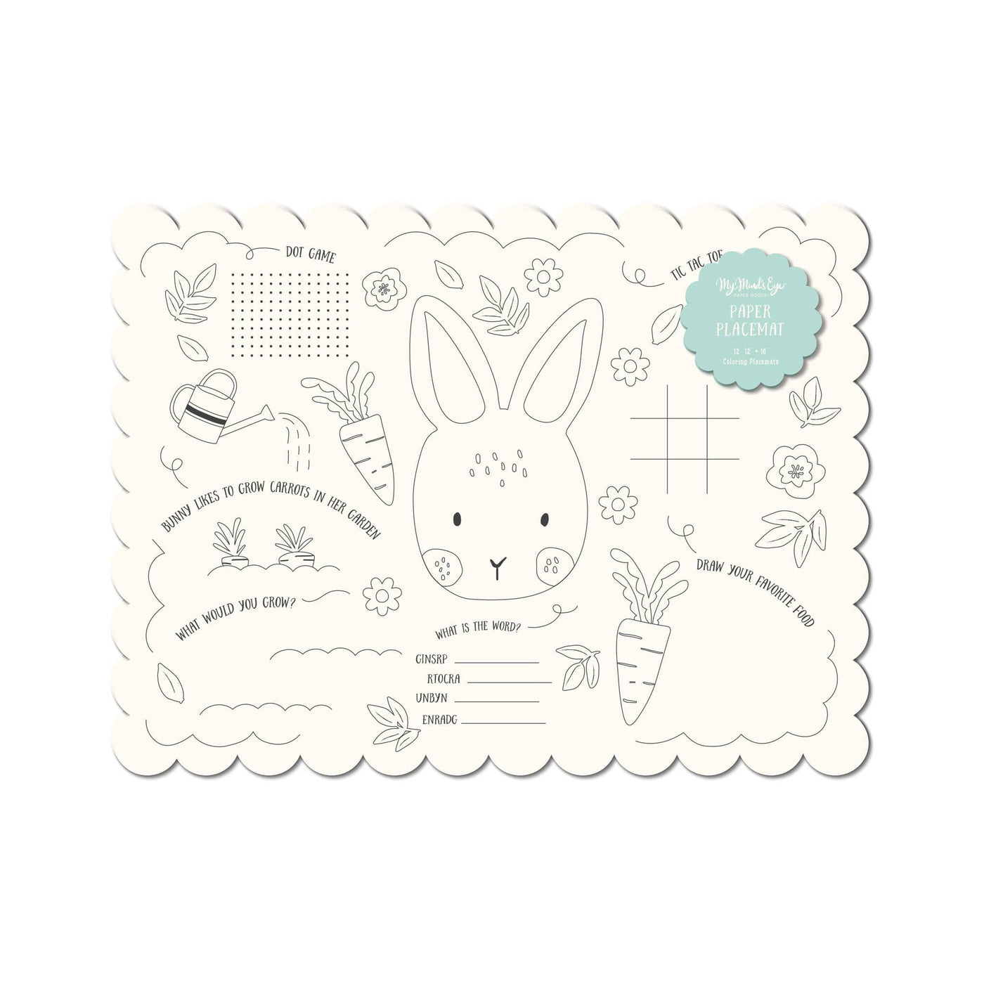 Easter Spring Coloring Placemats