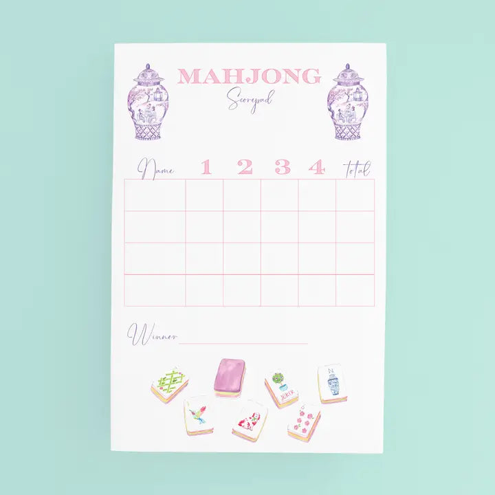 Mahjong Scorecard Pad - Taylor Tiles