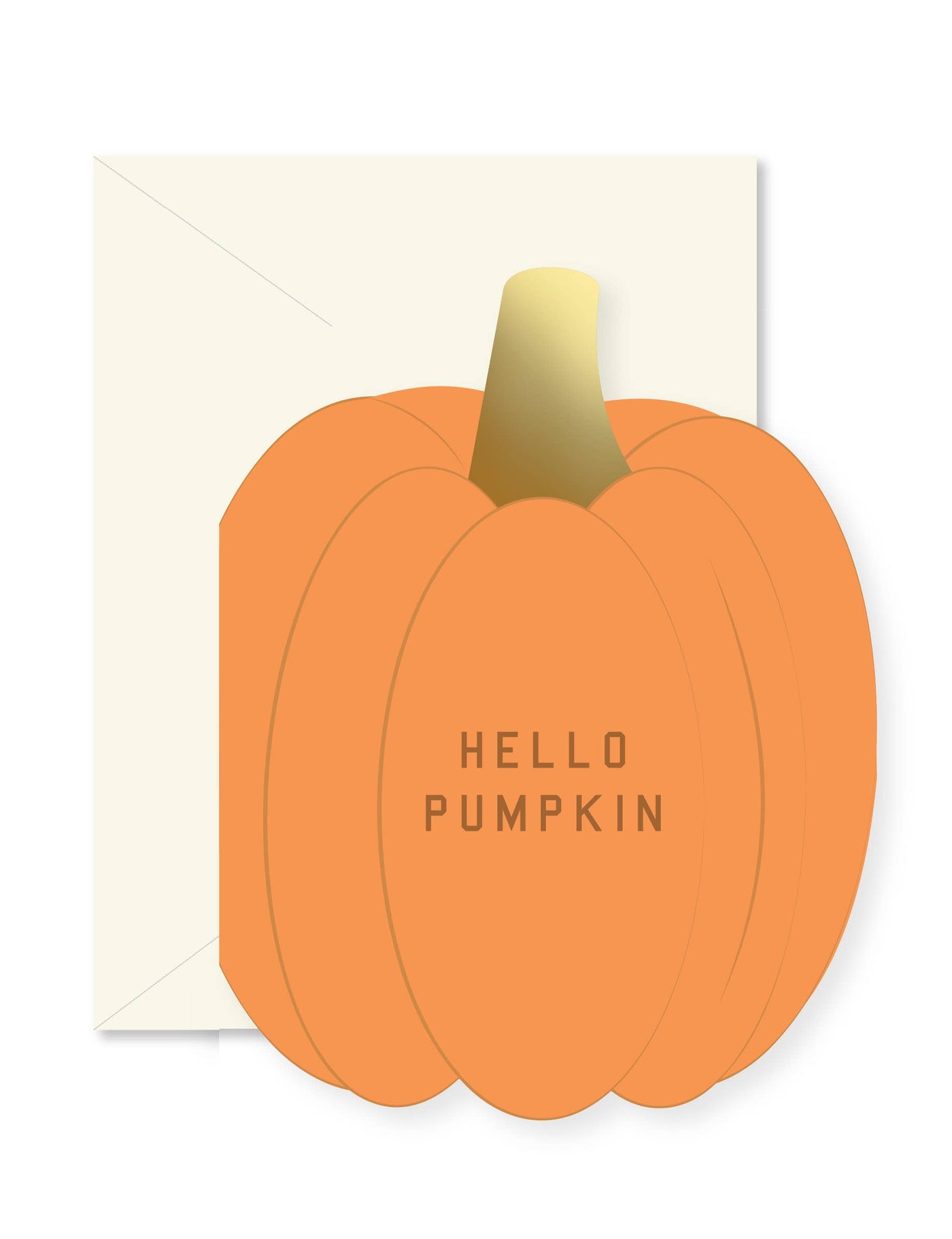 Hello Pumpkin die-cut folded Greeting Card