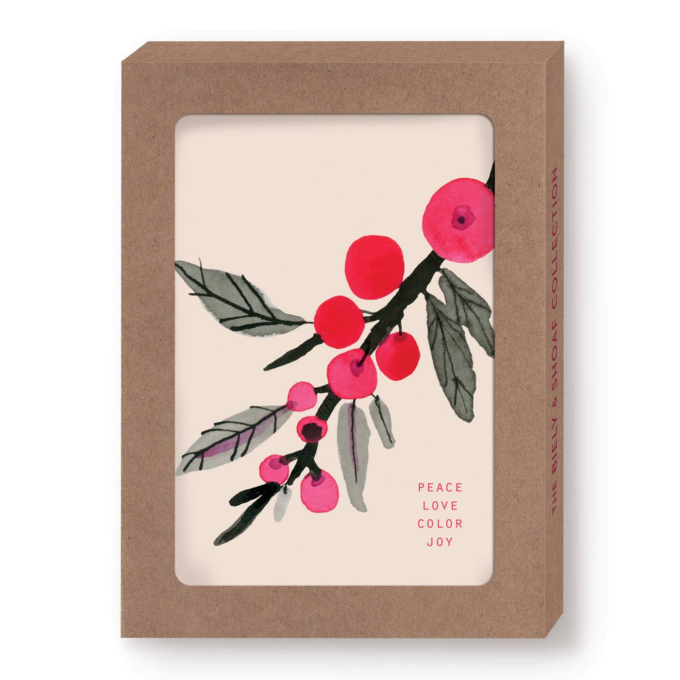 Peace Love Color Joy Boxed Holiday Cards - Set of 10