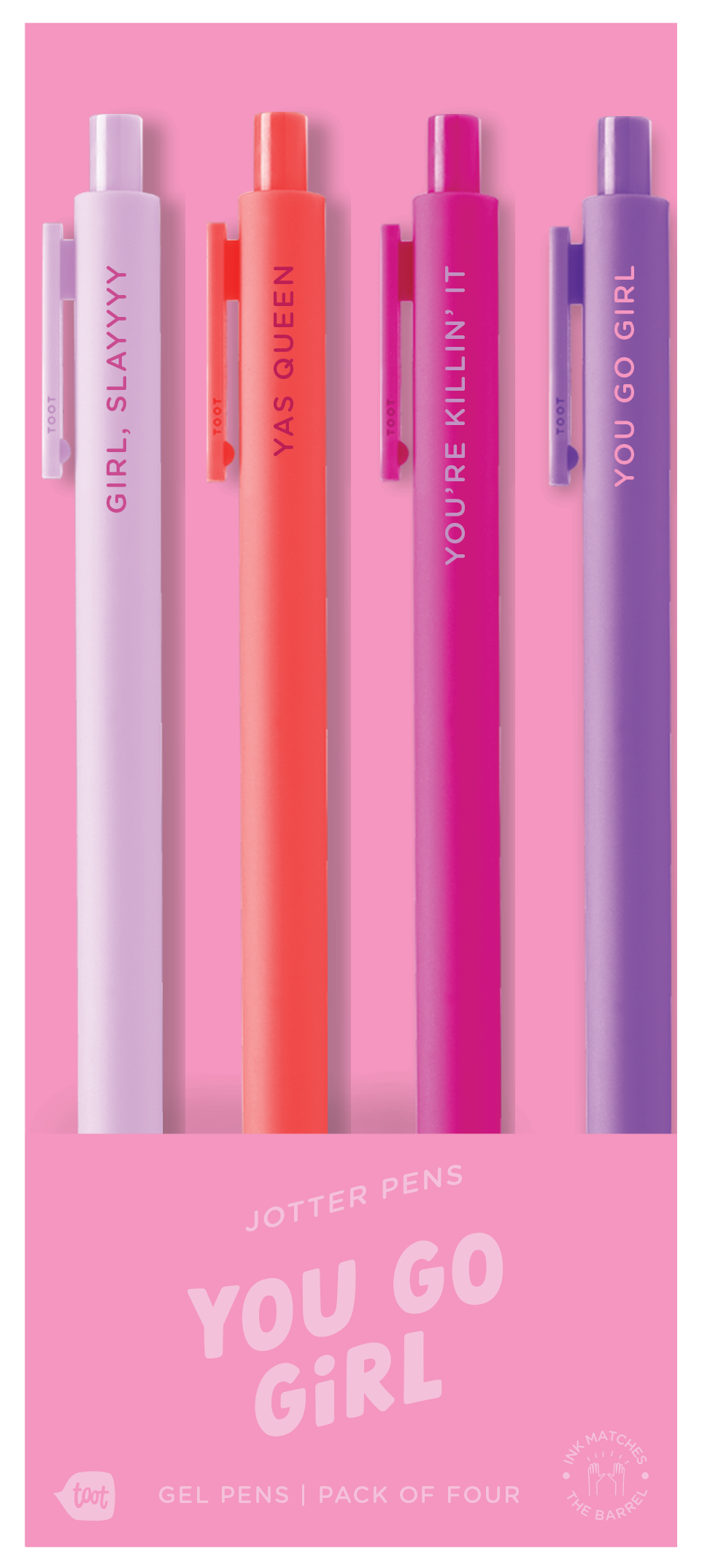 You Go Girl, 4 Pack Jotter Set