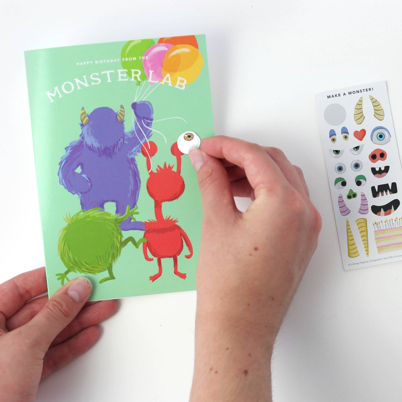 Monster Lab Sticker Scene Card