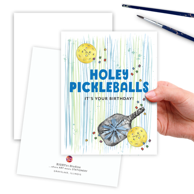 Holey Pickle Balls Birthday Card