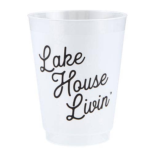 Lake House Livin' Frost Cups, Stack of 8