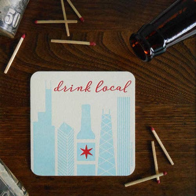 Drink Local Chicago Coasters