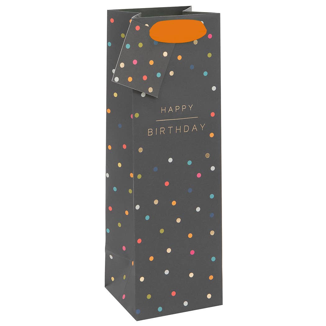 Happy Birthday Spots Bottle Bag