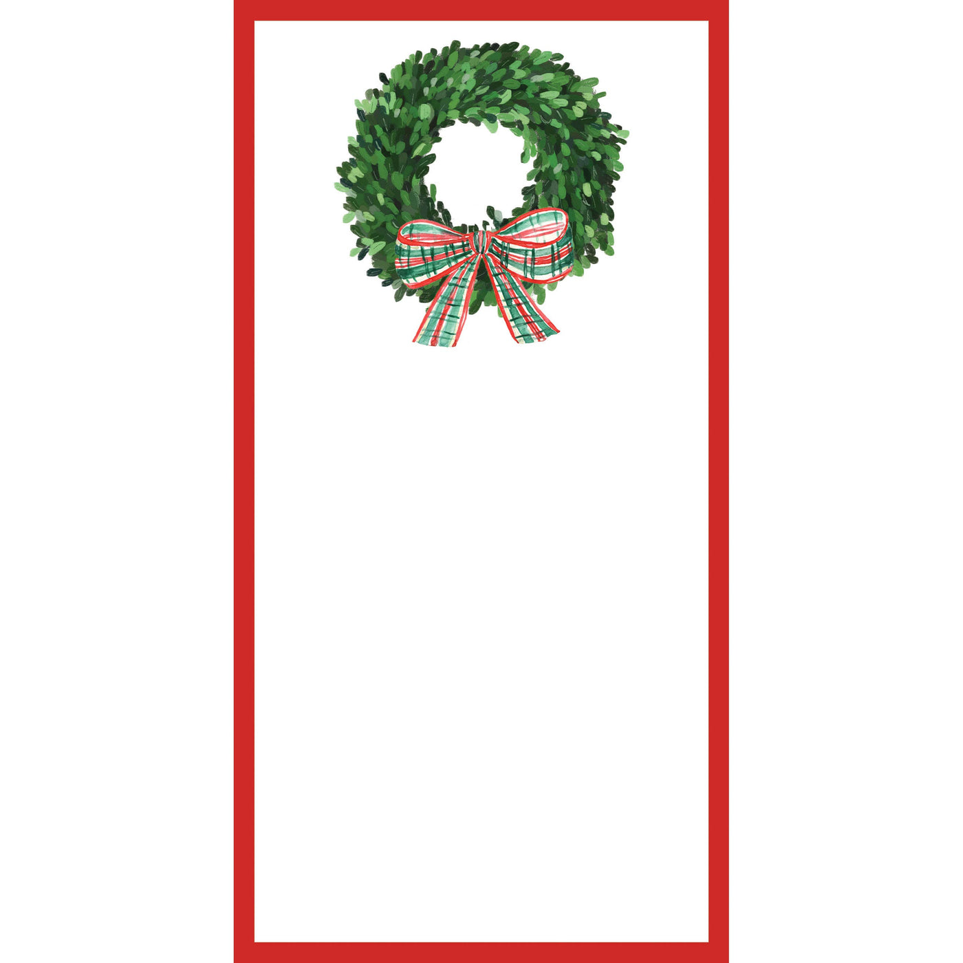 Wreath with Tartan List List Notepad