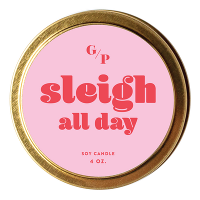 Sleigh All Day 4 oz. Candle Tin