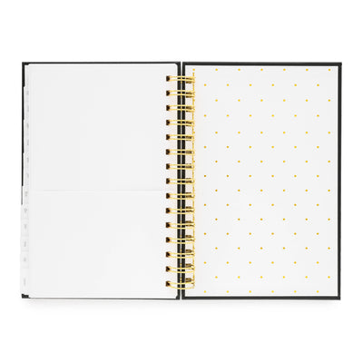 2025 Black Small Spiral Planner