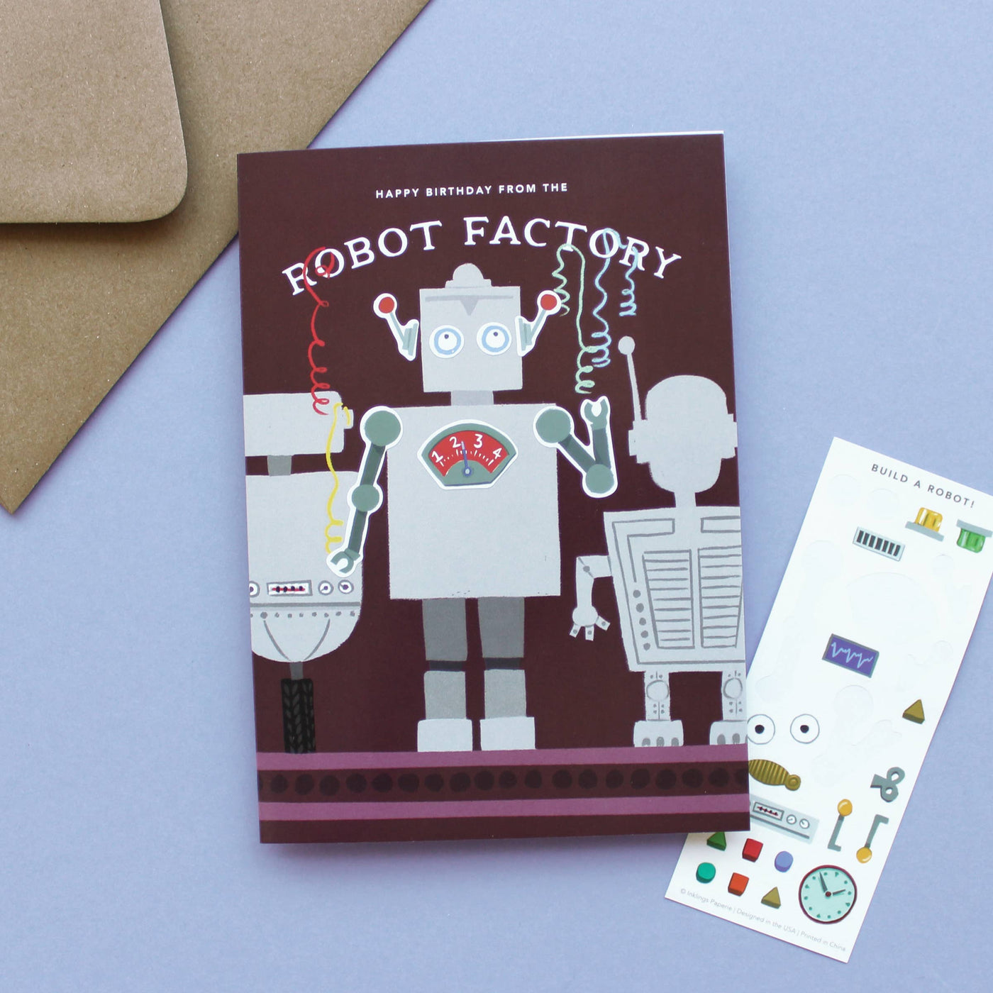 Robot Factory Sticker Scene Card