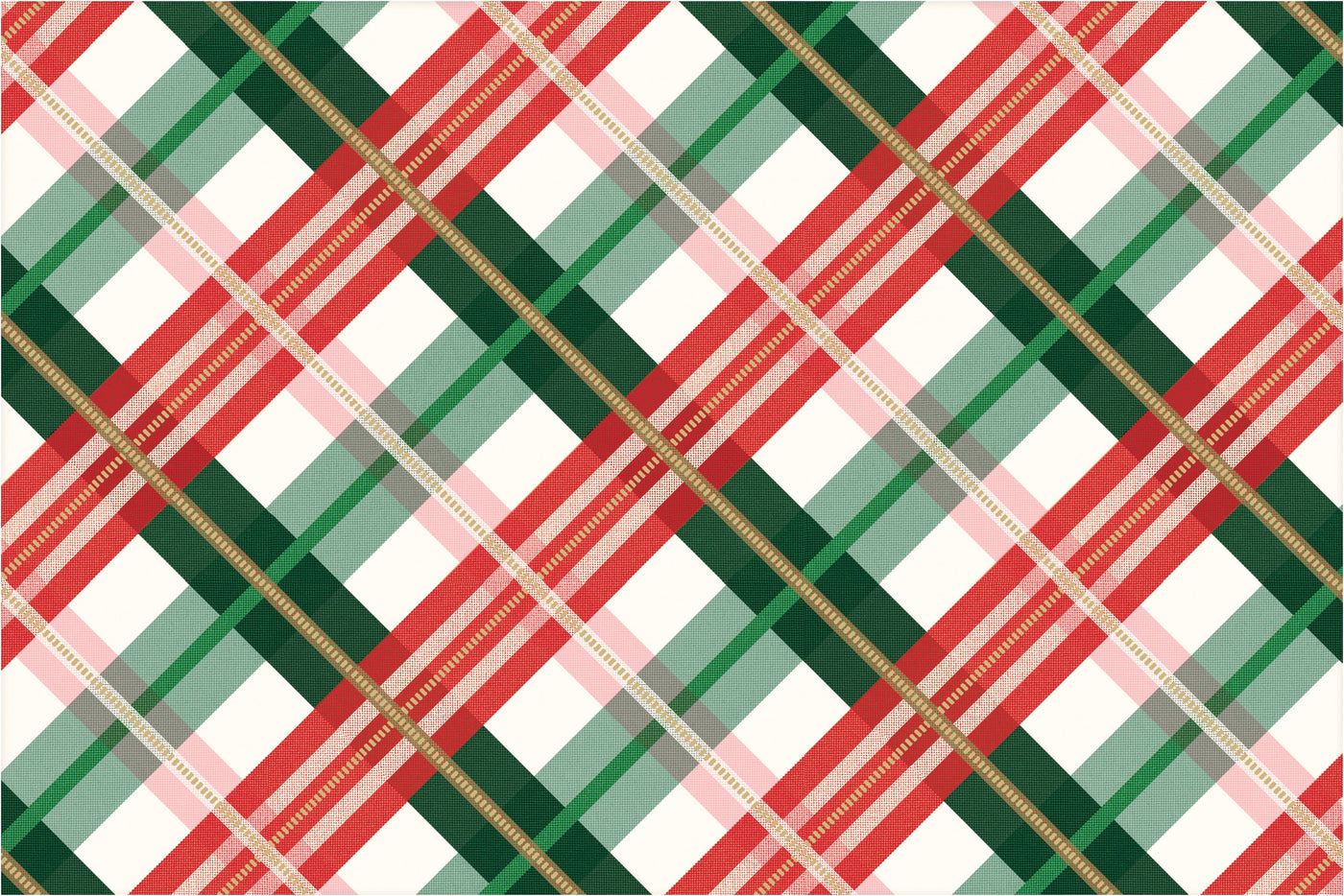 Premium Gift Wrap Christmas Plaid