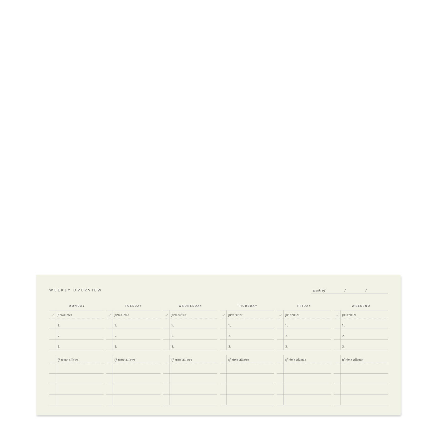 Weekly Keyboard Planner Deskpad