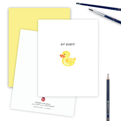 Oh Baby, Yellow Duckie Card