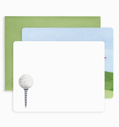 Golf Tee Flat Notes – Boxed Set of 8 Notecards