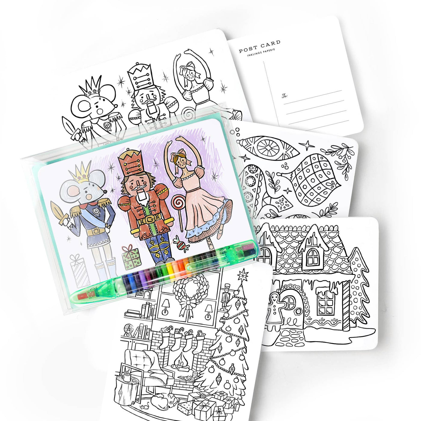 Color-In Postcard Kit - Holiday