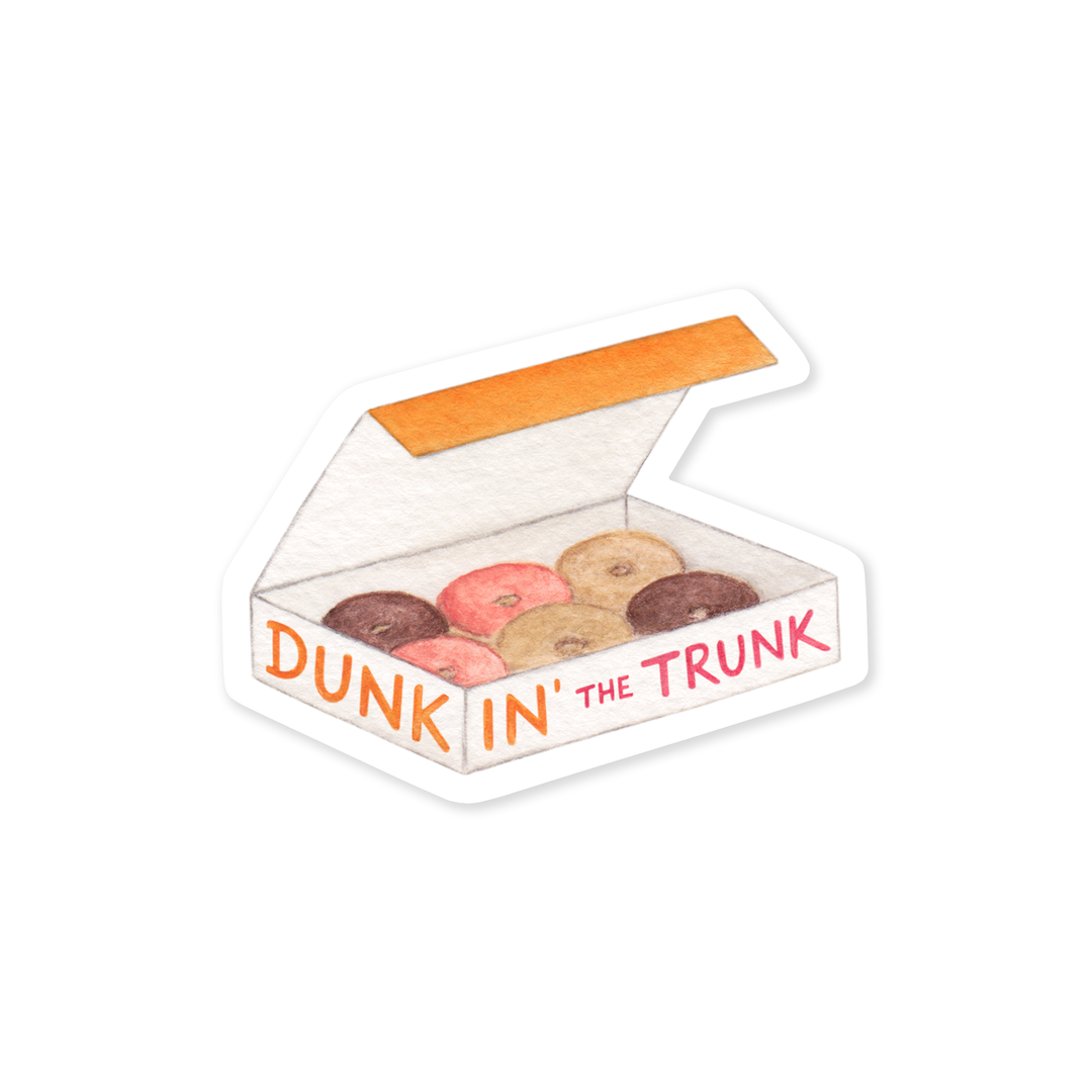 Dunkin' The Trunk Donuts -Vinyl Sticker – Greenstar Paperie