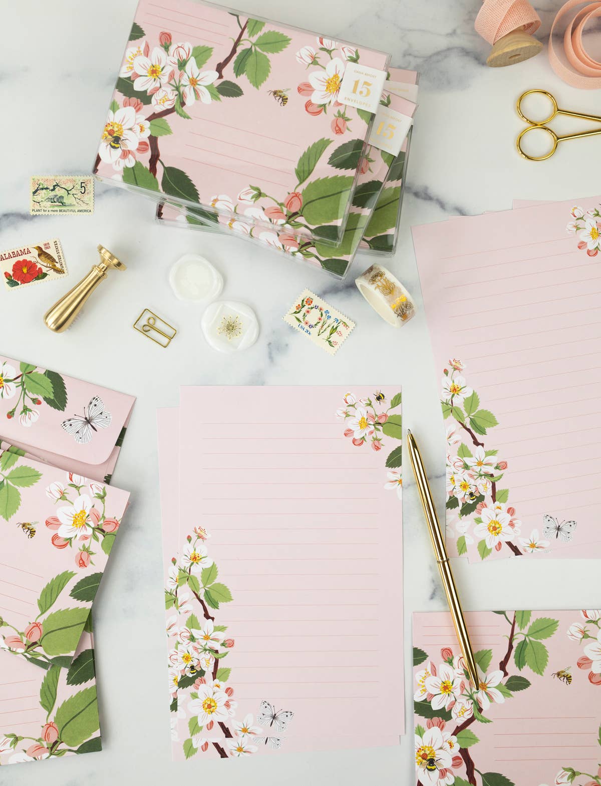 Apple Blossom Letter Writing Set