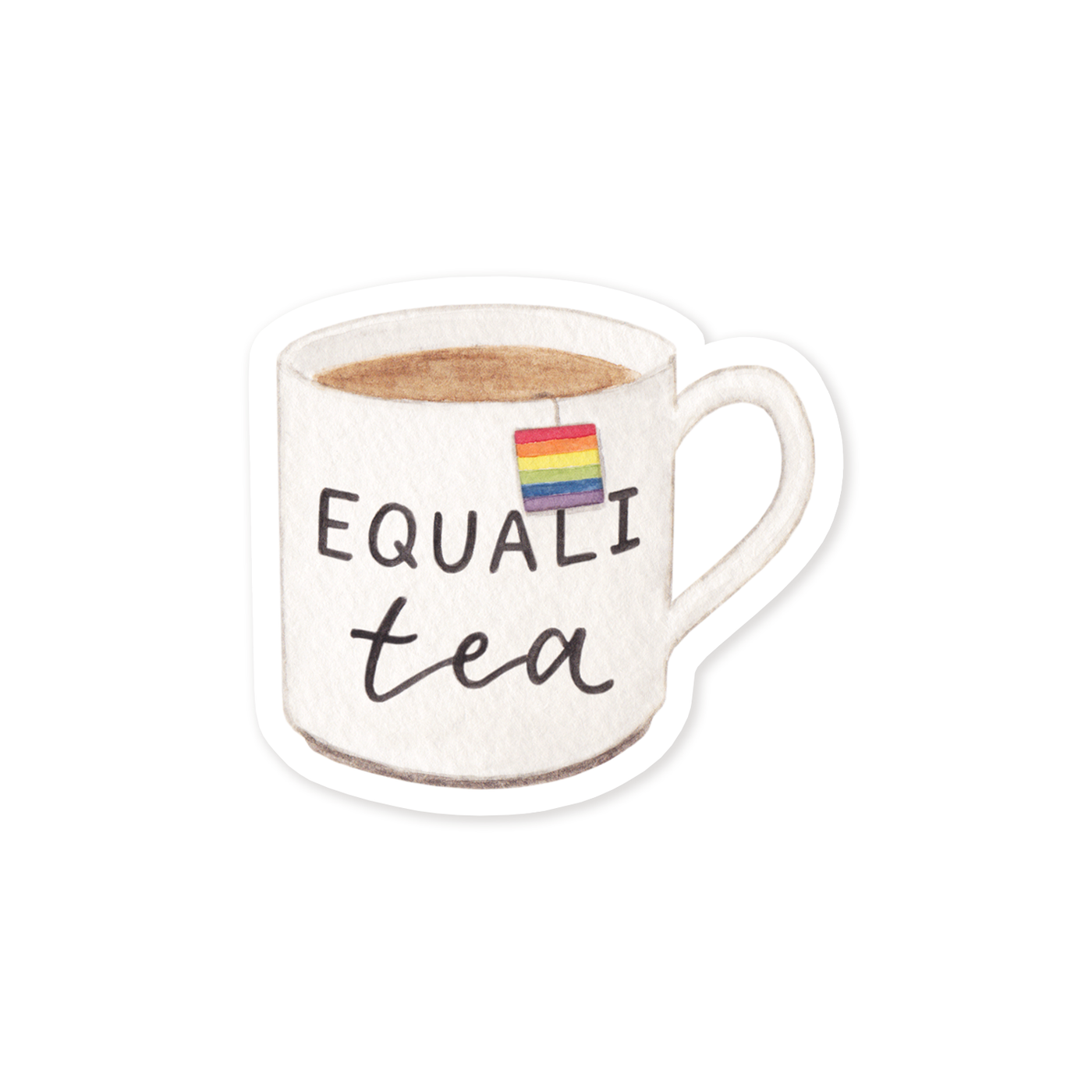 Equali-Tea Pride LGBTQ+ -Vinyl Sticker