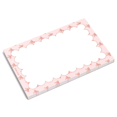 Pink Coquette Bows 4x6 Notepad