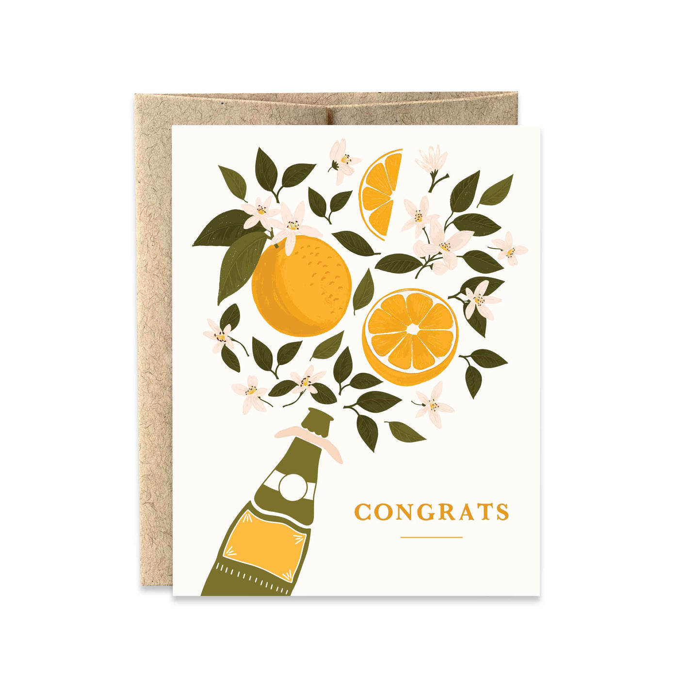 Congrats Orange Citrus Greeting Card