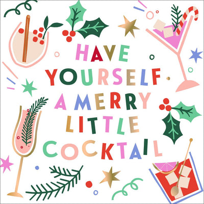 Merry Little Cocktail Christmas Napkins