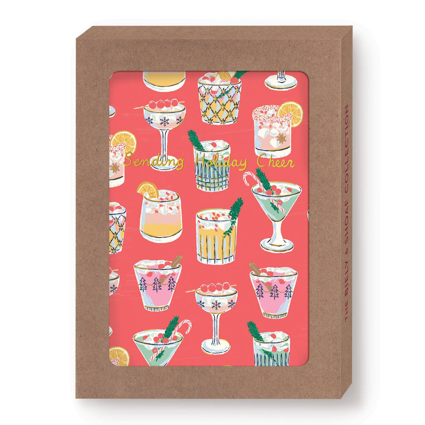 Festive Cocktails Boxed Holiday Cards - Set of 10