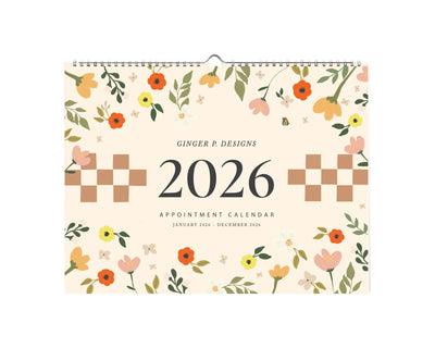 2026 Ginger P. Designs Appointment Calendar