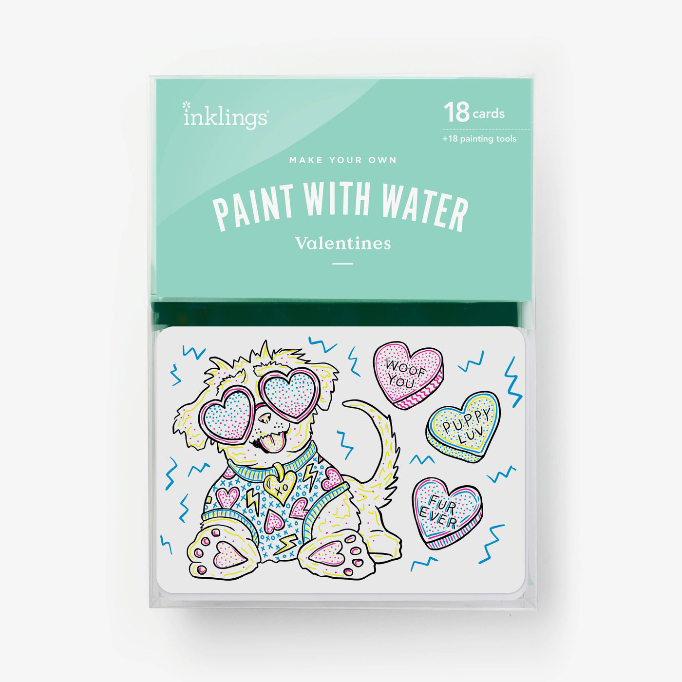 Puppy - Paint with Water Valentine Cards