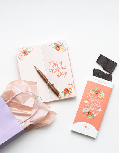 Mother's Day Card with Chocolate Bar Inside: Best Mom Ever