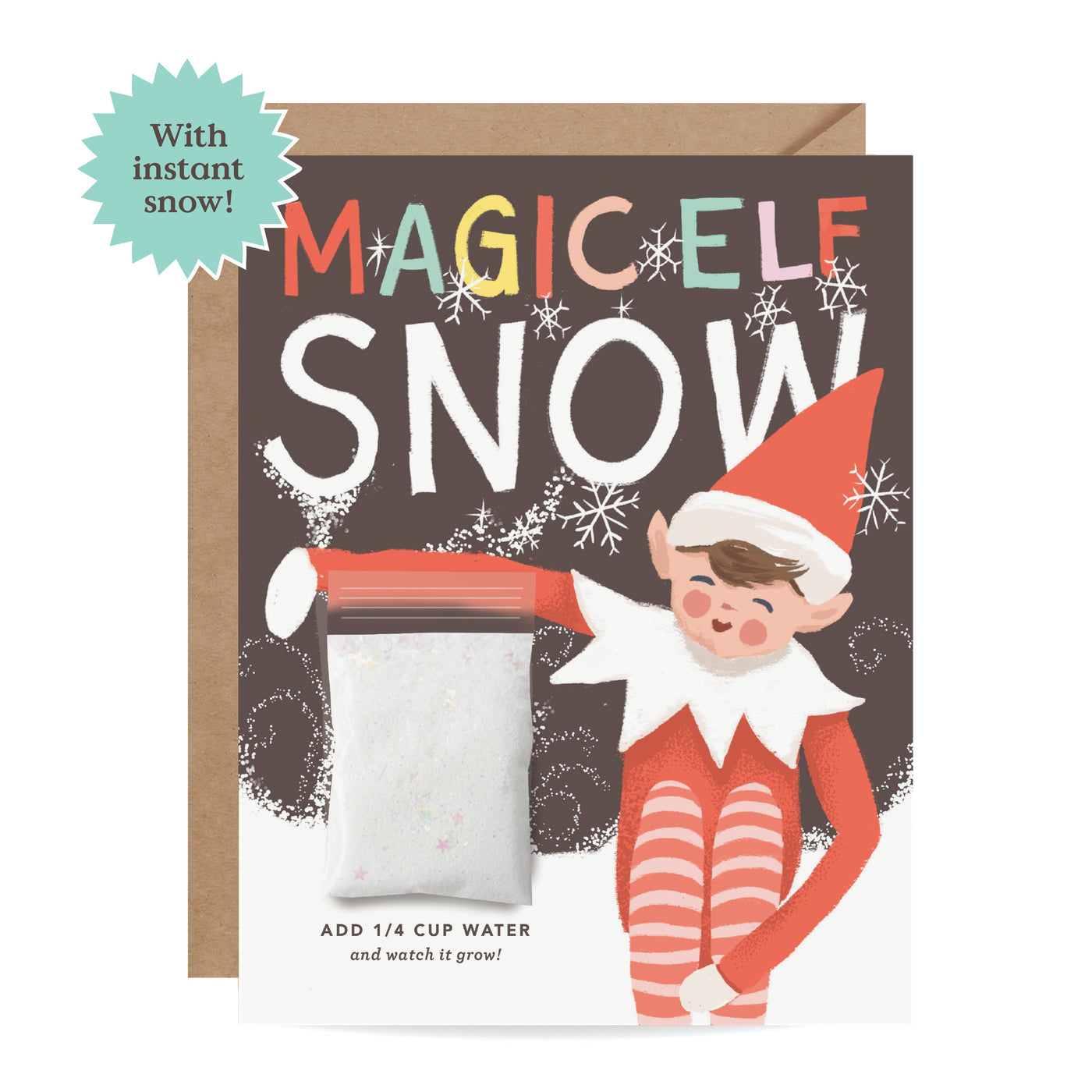 Magic Elf Snow Card - Instant Snow Christmas Card