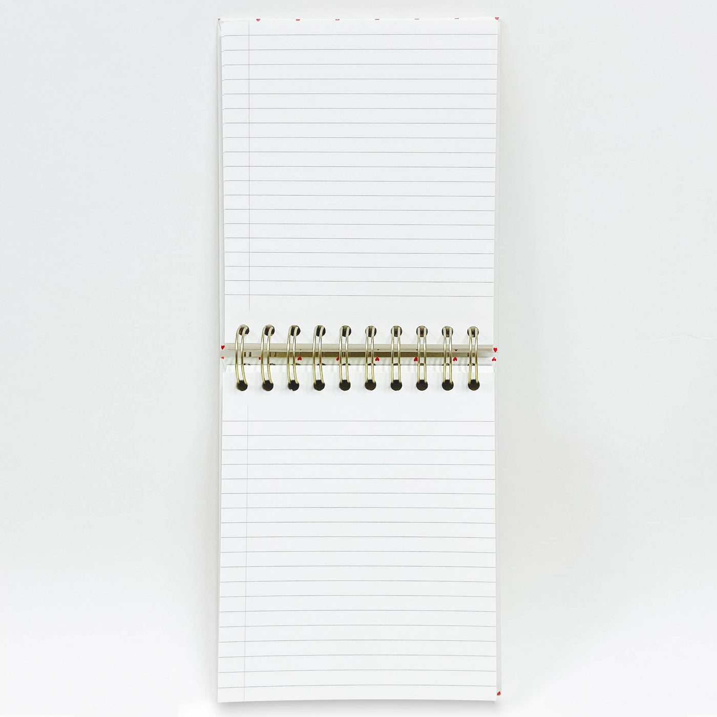 Cream Notes Spiral Notepad with Hearts