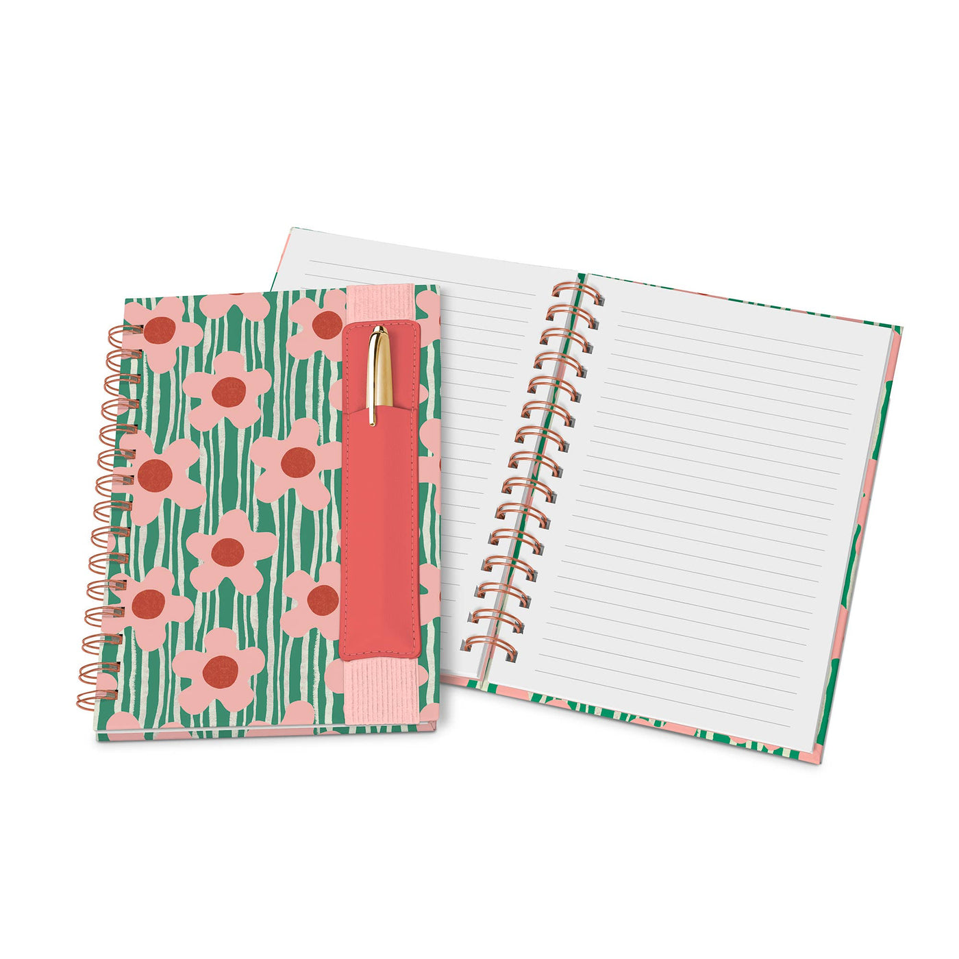 Reigning Flowers Notebook with Pen Pocket