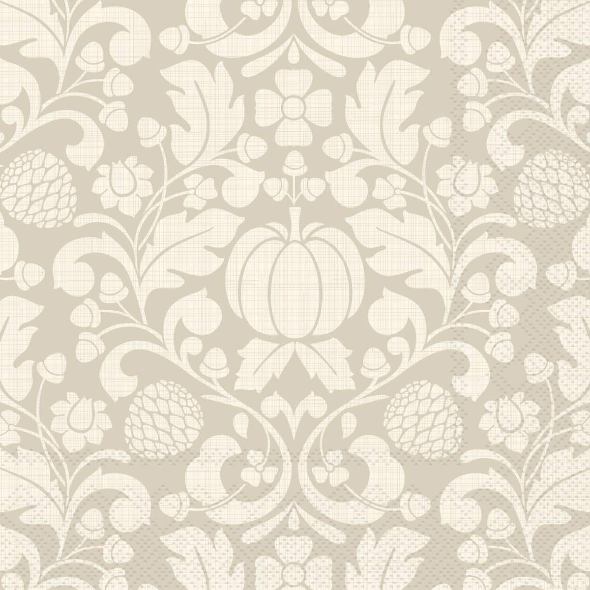 Cream Fall Cocktail Napkin, Pack of 20