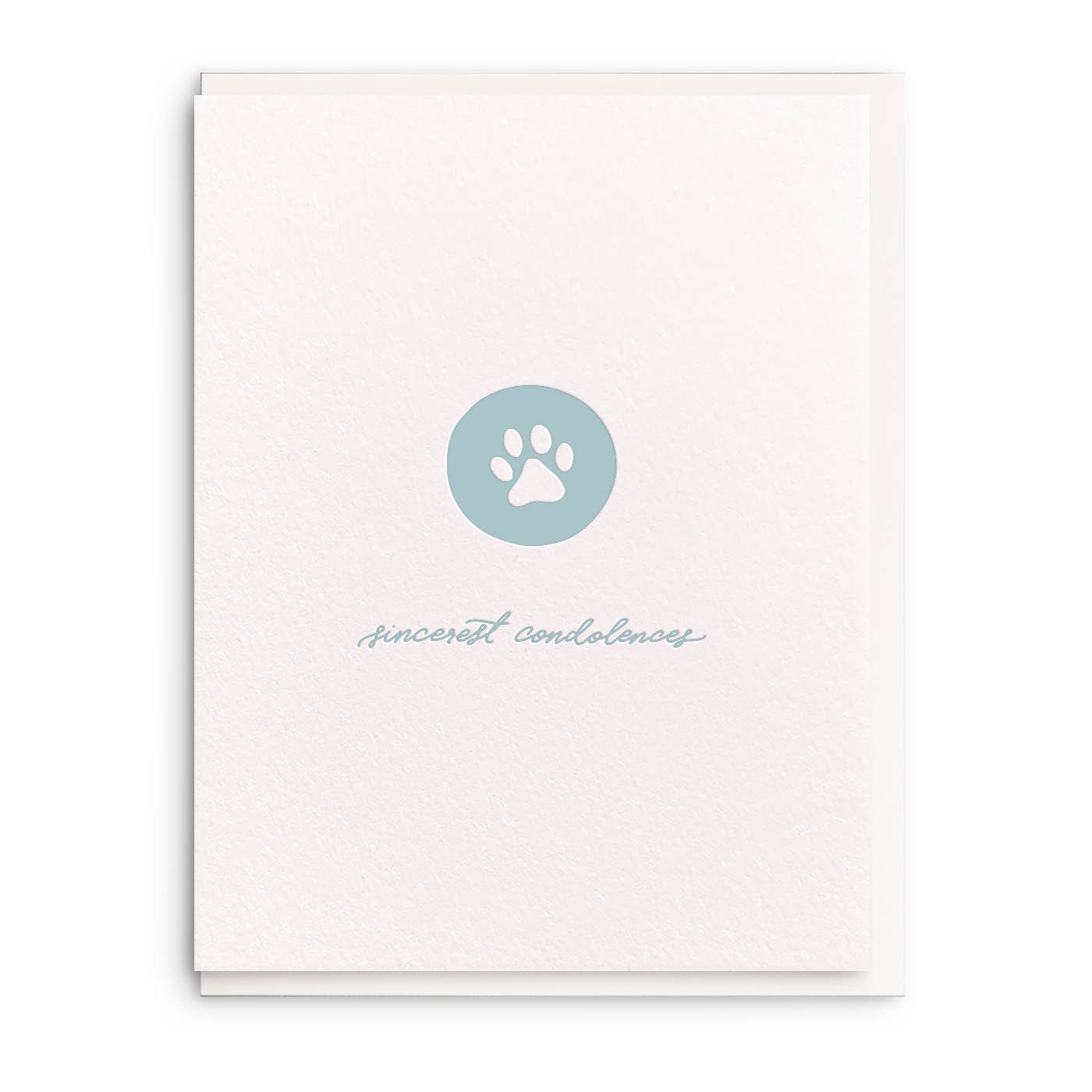Pet Condolences - Letterpress Pet Sympathy Greeting Card