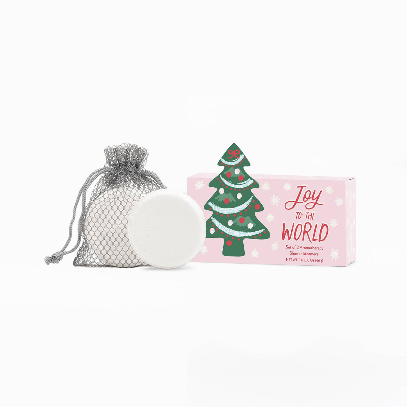 Joy to the World Christmas Tree Shower Steamer Gift Set