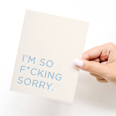 So F*cking Sorry Letterpress Greeting Card