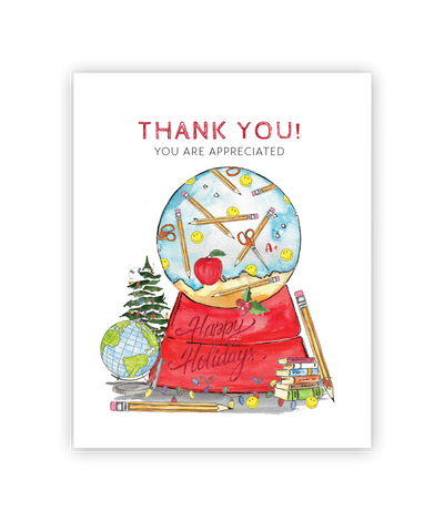Teacher Appreciation Holiday Card, Christmas Greeting Card