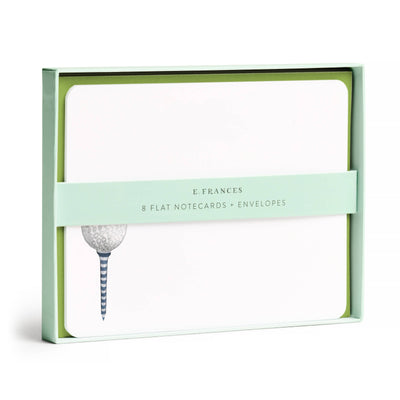 Golf Tee Flat Notes – Boxed Set of 8 Notecards