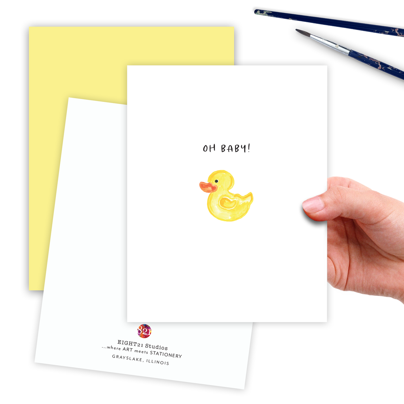 Oh Baby, Yellow Duckie Card