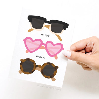 Happy B-Day Sunglasses Greeting Card