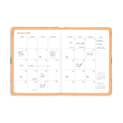 August 2025 to December 2026, Strawberry Love Good Day Planner