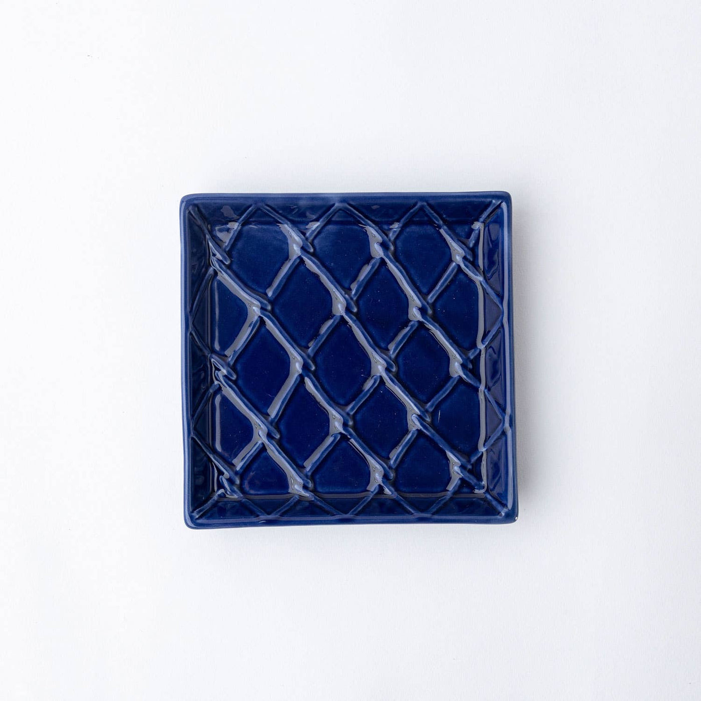 Navy Textured Beverage Napkin Tray